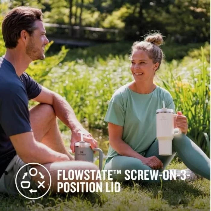 40 OZ Stainless Steel Water Bottle Travel Tumbler Cup With Straw Lid Insulated