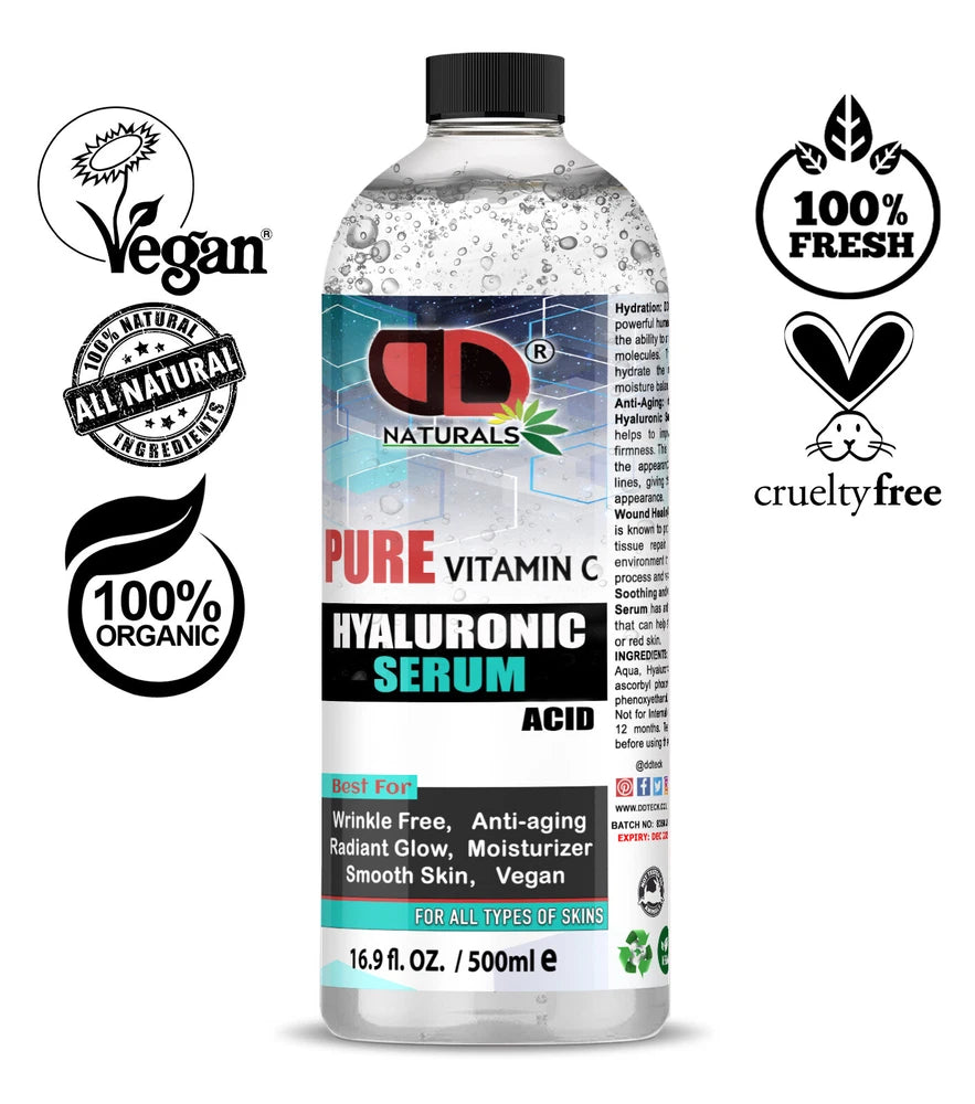 DD Hyaluronic Acid Serum Hydrating Anti Ageing Wrinkle Plumping Vitamin C