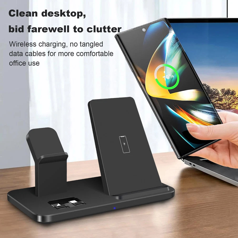 3in1 Fast Wireless Charger Dock Station For Samsung Galaxy S25 S24 Watch 7 6 5 4