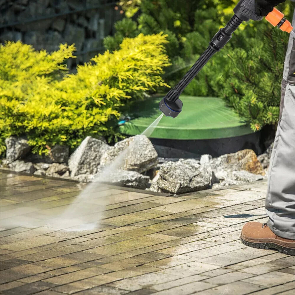 Portable Cordless Car High Pressure Washer Jet Water Wash Cleaner Gun+2 Battery