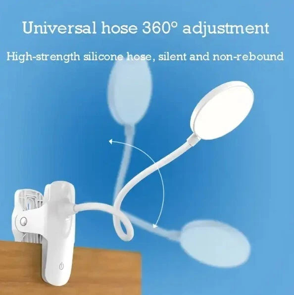 USB Clip On Desk Lamp Flexible Clamp Reading Light LED Bed Table Bedside Night