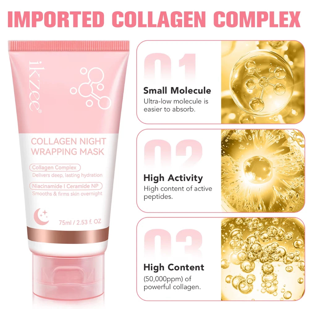 Overnight Collagen Korean face mask for Tightening brightening and hydration