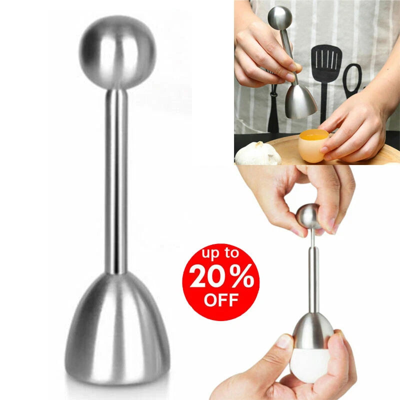 Stainless Steel Egg Topper Eggshell Cutter Egg Cracker for Hard Soft Boiled Egg~