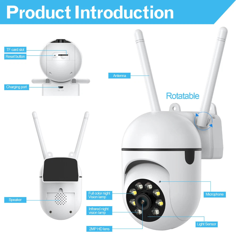 Security CCTV Camera WIFI 2.4G 1080P HD IP Camera Wireless PTZ Smart Home