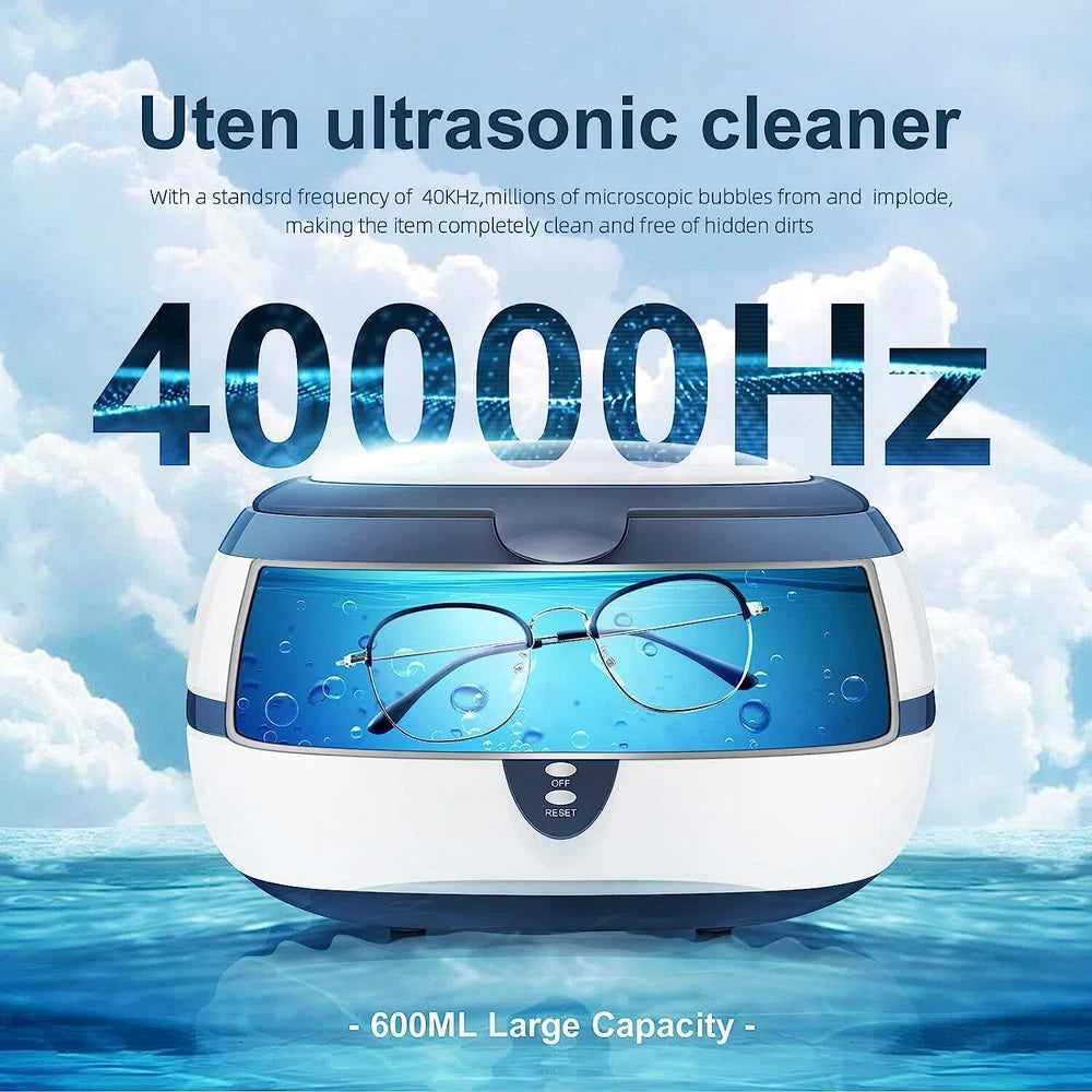 Professional Ultrasonic Cleaner Watch Jewellery Glasses Cleaning Machine 600ml