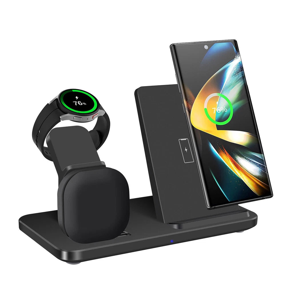 3in1 Fast Wireless Charger Dock Station For Samsung Galaxy S25 S24 Watch 7 6 5 4