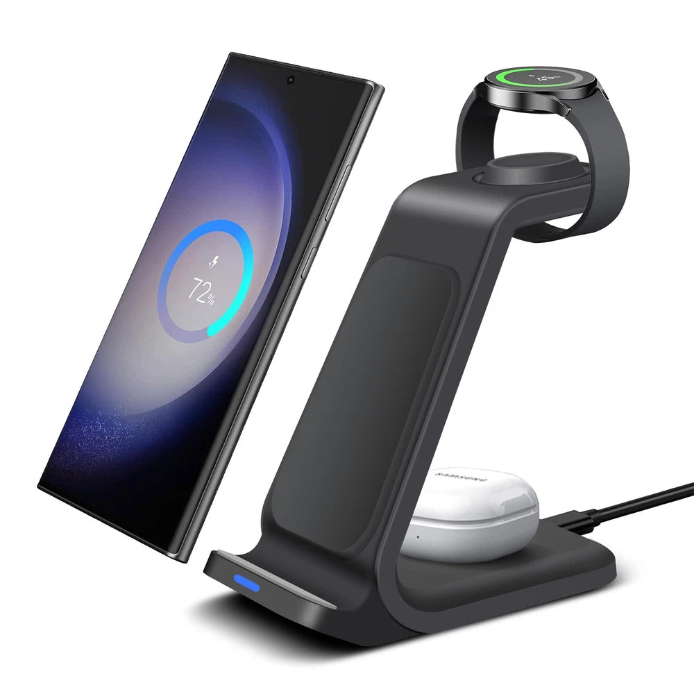 Wireless Charger Dock 3in1 Charging Station For Samsung Galaxy Watch 6/5 S24 S23