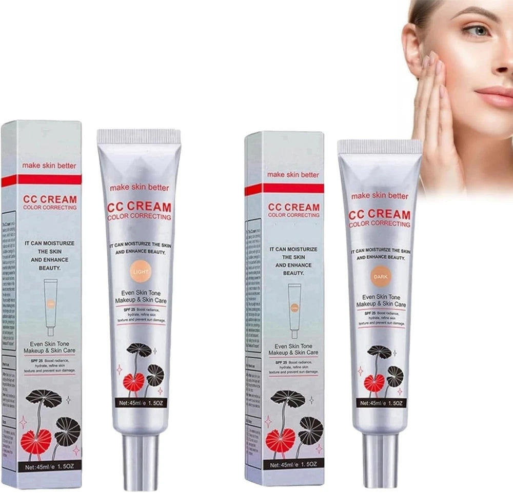 Korean CC Cream Foundation - Colour Changing, Tinted Moisturiser for Mature Ski