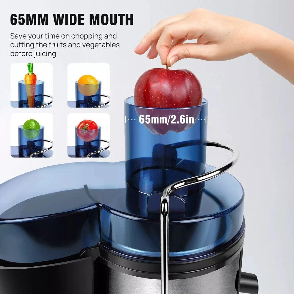 1000W Juicer Machine Whole Fruit Vegetable Large Juice Extractor Stainless Steel