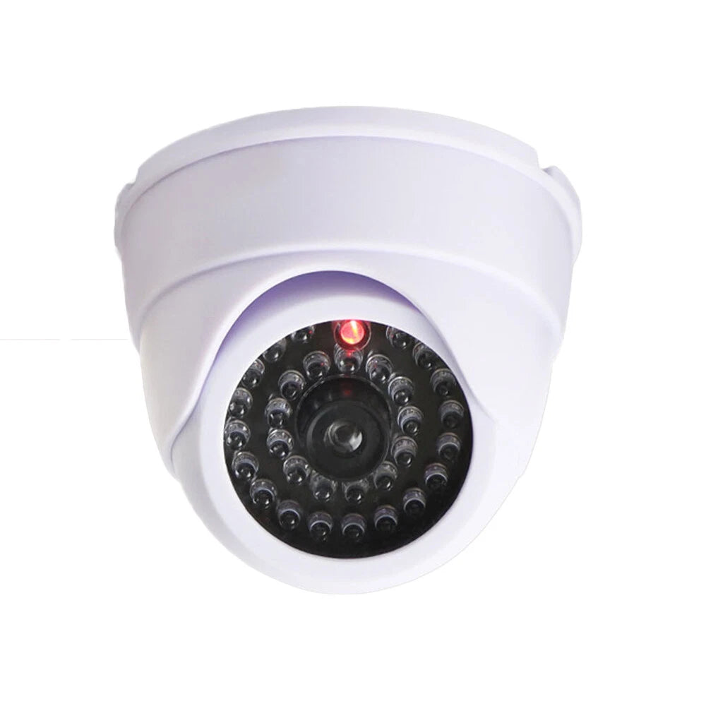 1/2 x DUMMY DOME CCTV SECURITY CAMERA FLASHING LED INDOOR OUTDOOR FAKE CAM UK