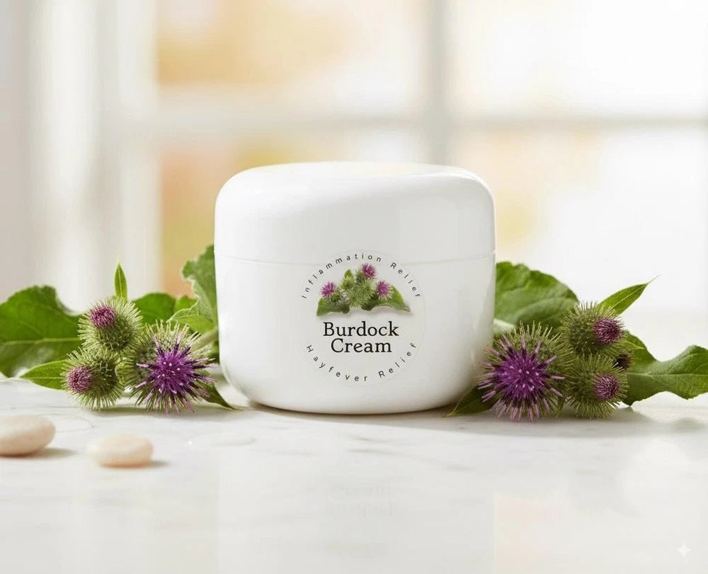 Organic Burdock Root & Leaves Herbal Cream Hayfever Relief & Anti-Inflammatory