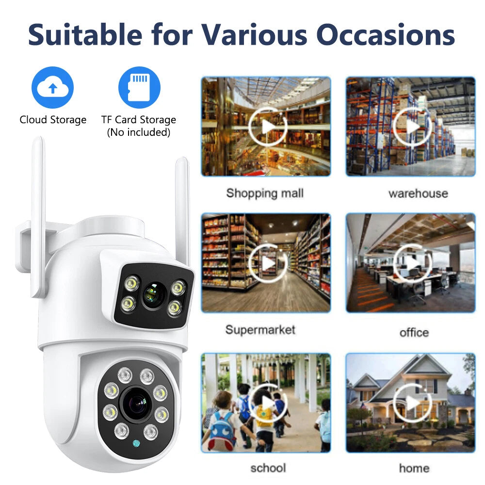 Wireless 4K IP Camera WIFI Outdoor CCTV HD PTZ Smart Home Security IR Cam 8MP