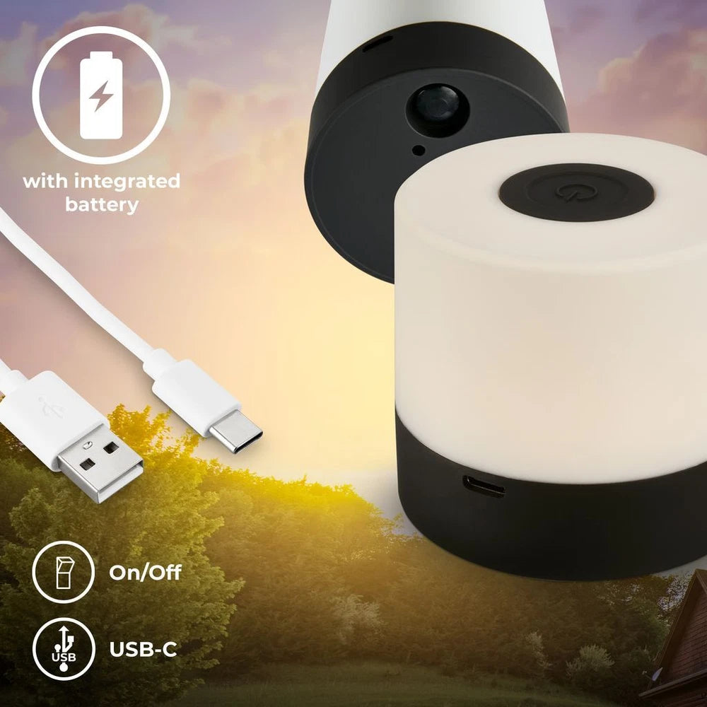 Mini LED Table Lamp Desk Light Rechargeable Battery Dimmable IP44 Touch