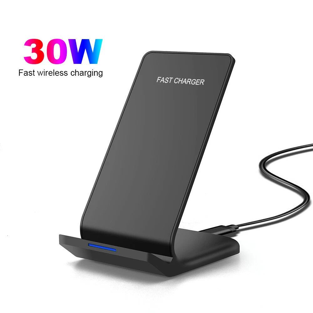 30W Wireless Charger Fast Charging Dock For Apple iPhone 16 15 Pro Samsung S24+