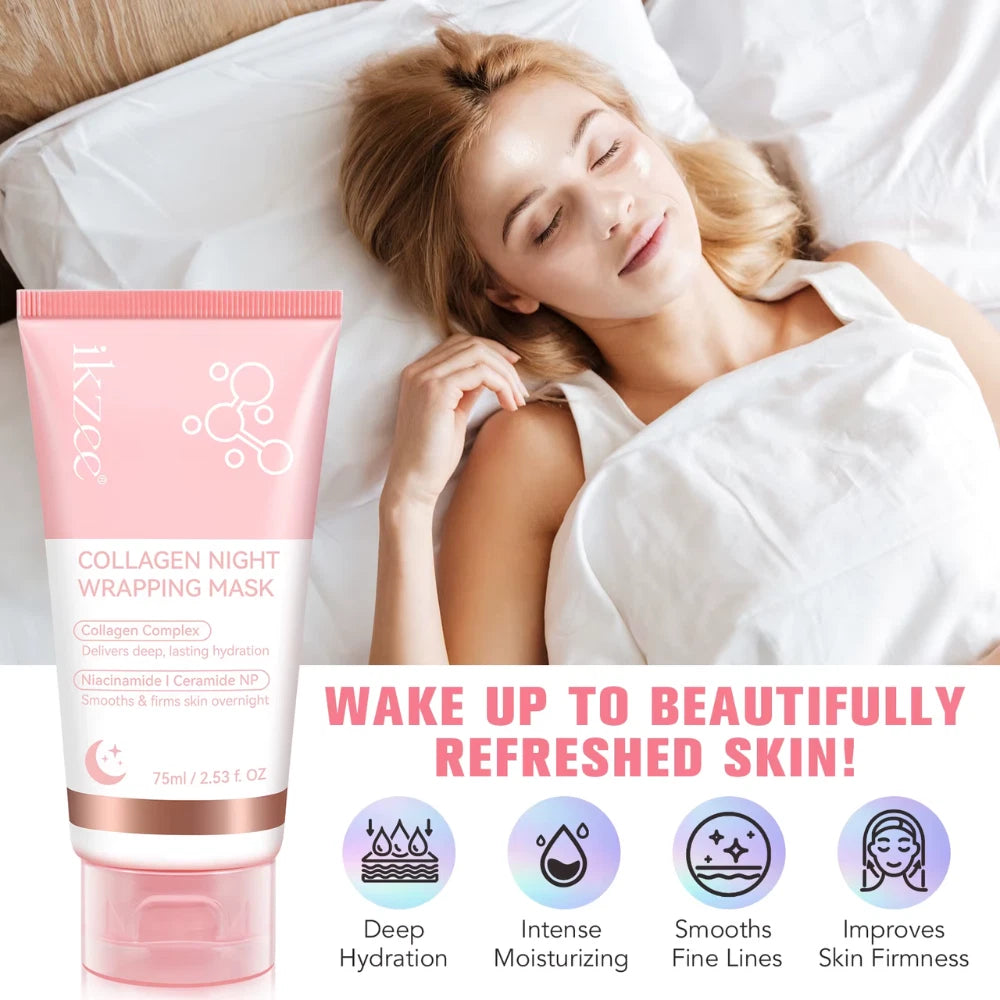 Overnight Collagen Korean face mask for Tightening brightening and hydration