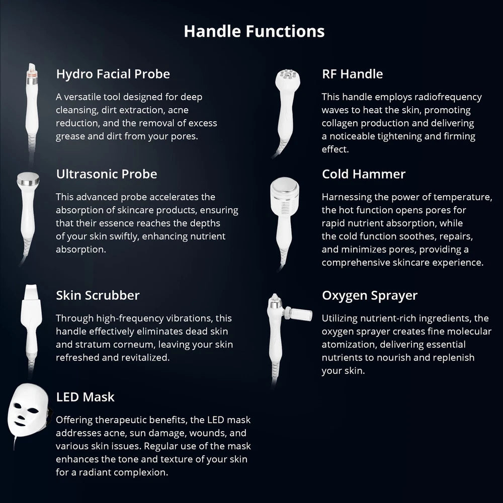 6/7 in 1 Hydra Water Facial Cleaner Aqua Peel Hydro Dermabrasion Beauty Machine