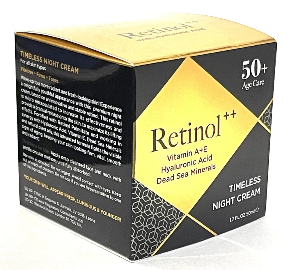 Edom Age 50+ Timeless Night Cream Retinol Facial Hyaluronic Dead Sea Minerals