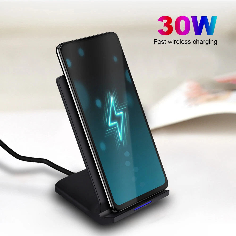 30W Wireless Charger Fast Charging Dock For Apple iPhone 16 15 Pro Samsung S24+