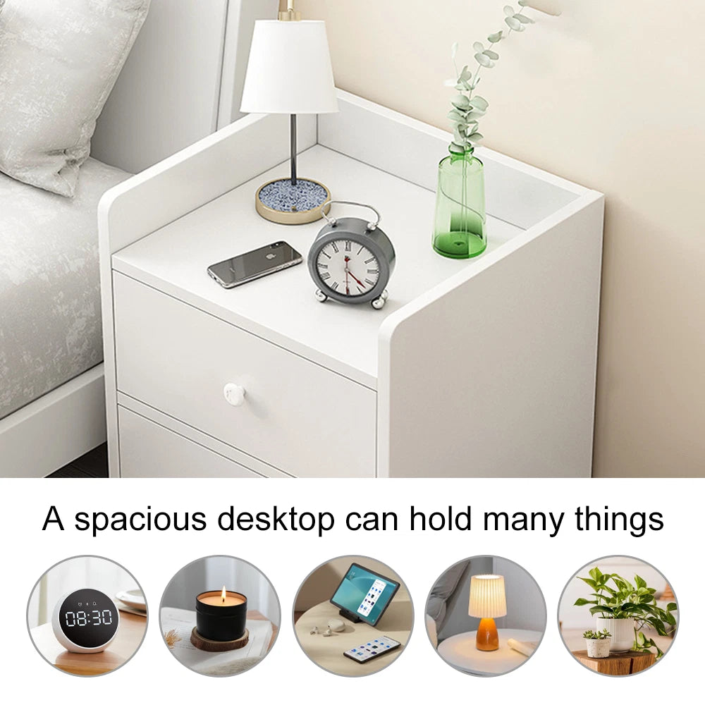 3 Drawer Wooden Bedroom Bedside Cabinet Furniture Storage Nightstand Side Table