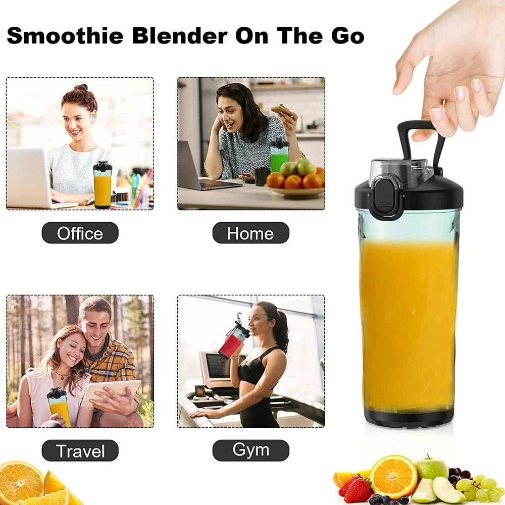 600ML Portable Blender Personal Blender for Shakes Smoothie Maker Fruit Juicer