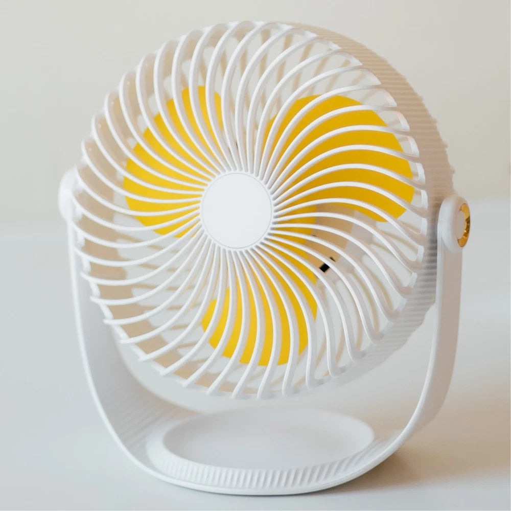 7 Inch Rechargeable Desk Fan - Small Quiet Personal Cooler Powered Portable