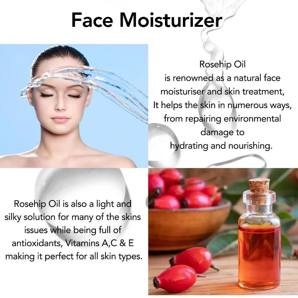 ROSEHIP Oil 100% PURE Natural BEST For Fine Lines Wrinkles Stretch Marks & Hair