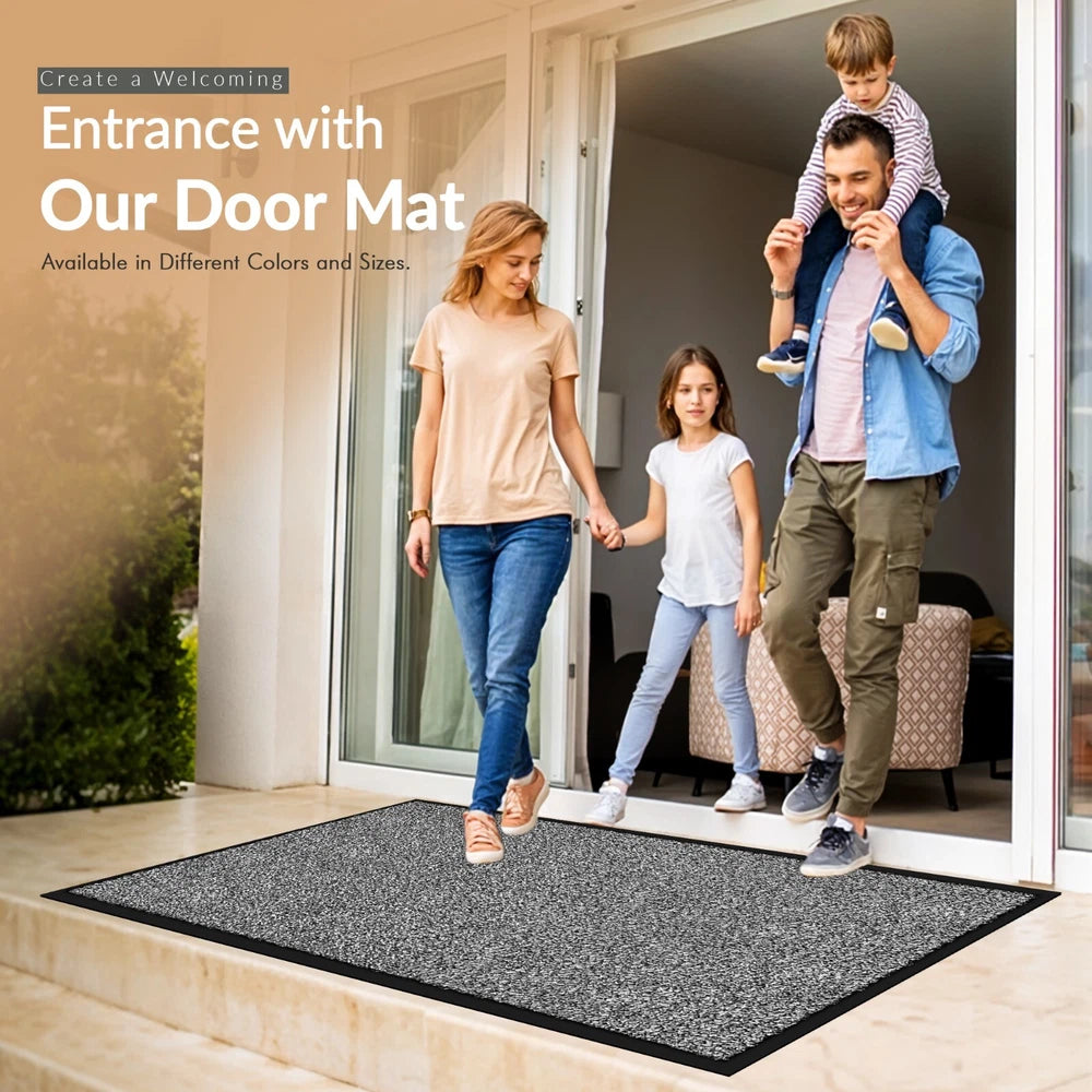 Barrier Mat Entrance Door Mat Heavy Duty Non Slip Dirt Trapper Rubber Back Rugs