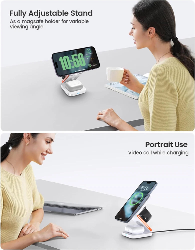 Wireless Charger Dock 3in1 Fast Charging Station For Apple Watch iPhone 16 15 14