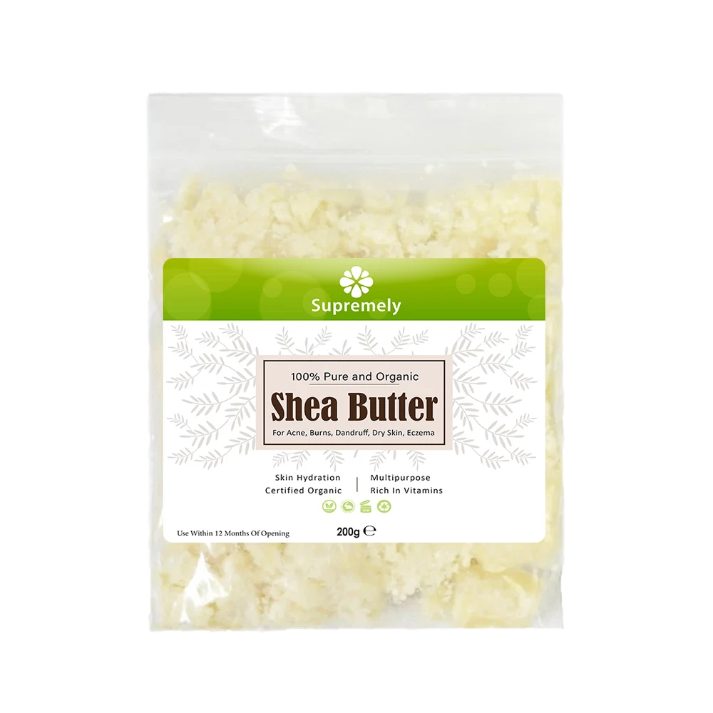 ORGANIC SHEA BUTTER, 100% Food Grade Organic Unrefined Raw & Pure 500g, 200g 1KG