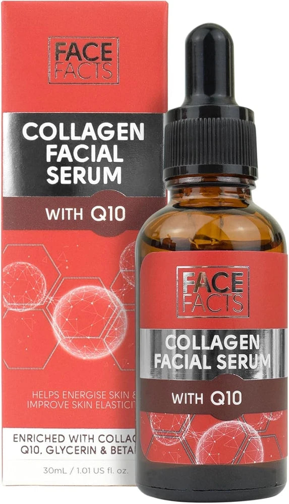 Face Facts Collagen Q10 Facial Serum – 30ml, with Ubiquinone & Betaine