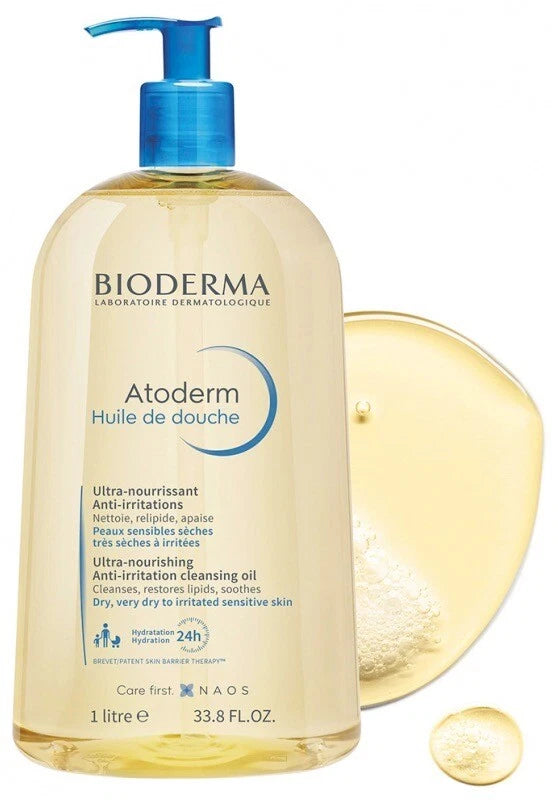 Bioderma Atoderm Ultra Nourishing Shower Oil 1 Litre - Dry & Sensitive Skin
