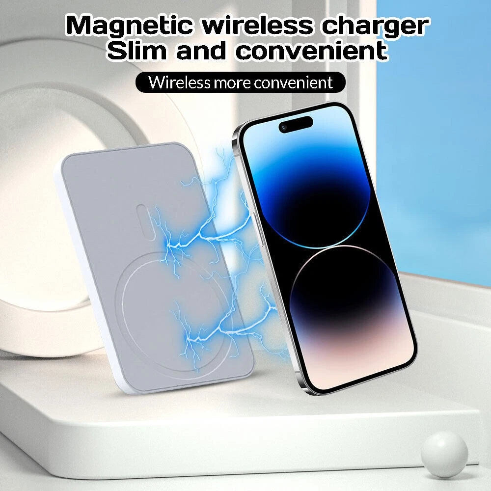 900000mAh Power Bank Magnetic Battery USB Pack Wireless Fast Charger for iPhone
