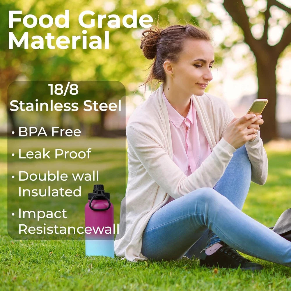 Vacuum Insulated Flask Stainless Steel Water Bottle  Leak-Proof & BPA-Free mug