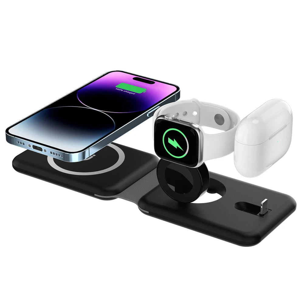 3in1 Wireless Charger Dock Charging Station For Apple Watch iPhone 16 15 14 13 X