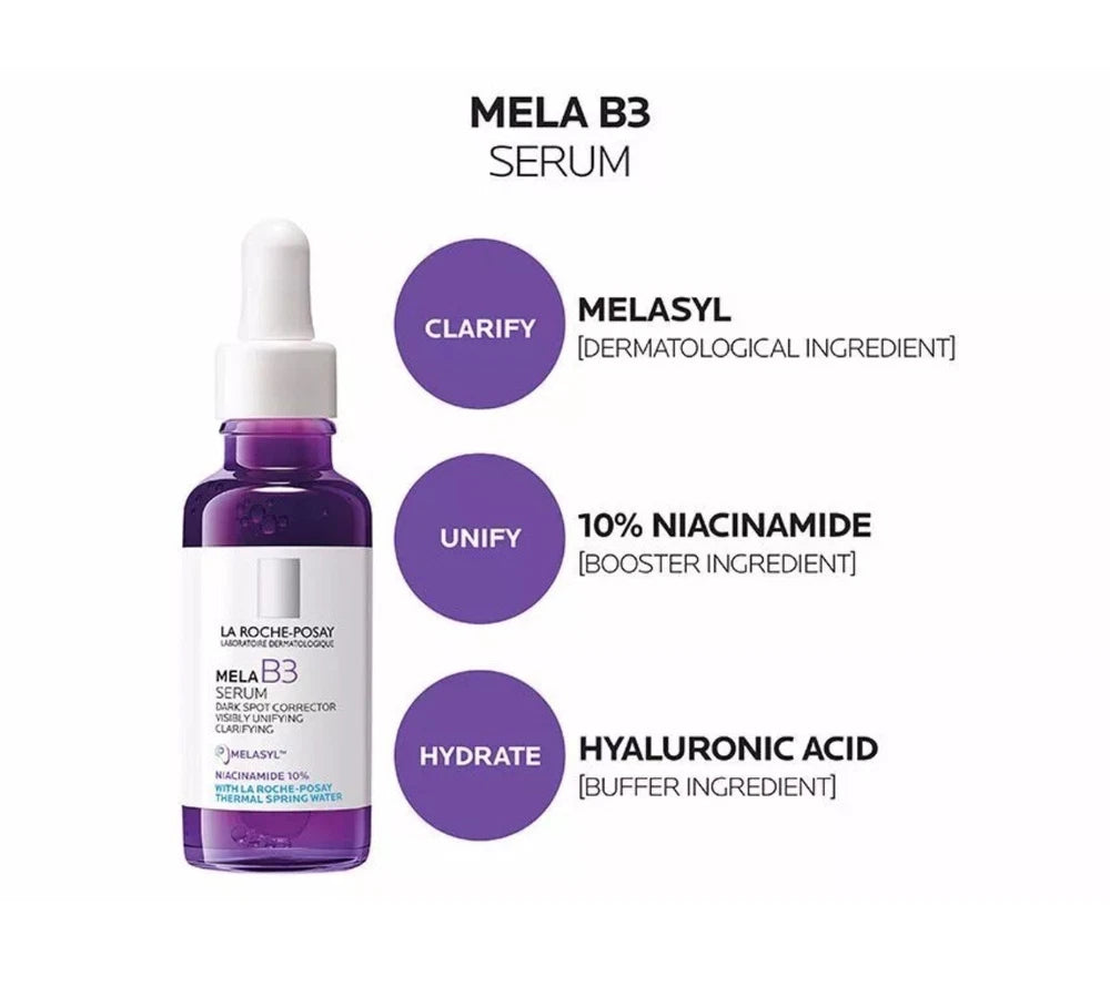 1-3PCS | La-Roche-Posay Mela B3 Dark Spot Serum Melasyl + Niacinamide 30ml UK