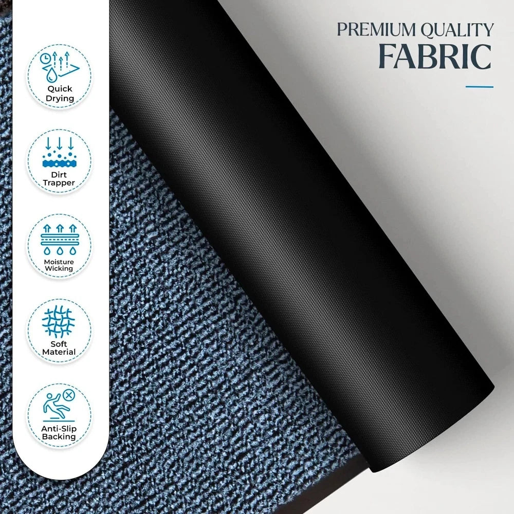 Door Mat Heavy Duty Barrier Rubber Entrance Non-Slip Floor Rugs Kitchen Runner