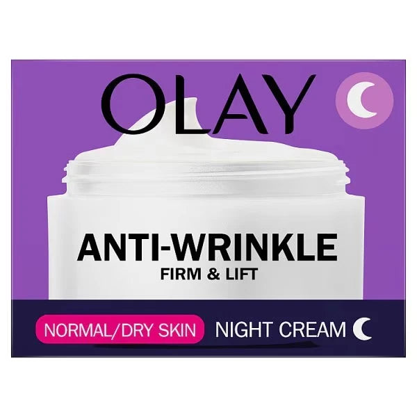 Olay Anti-Wrinkle Firm & Lift Moisturiser Anti-Aging Night Cream Dry Skin 50ml