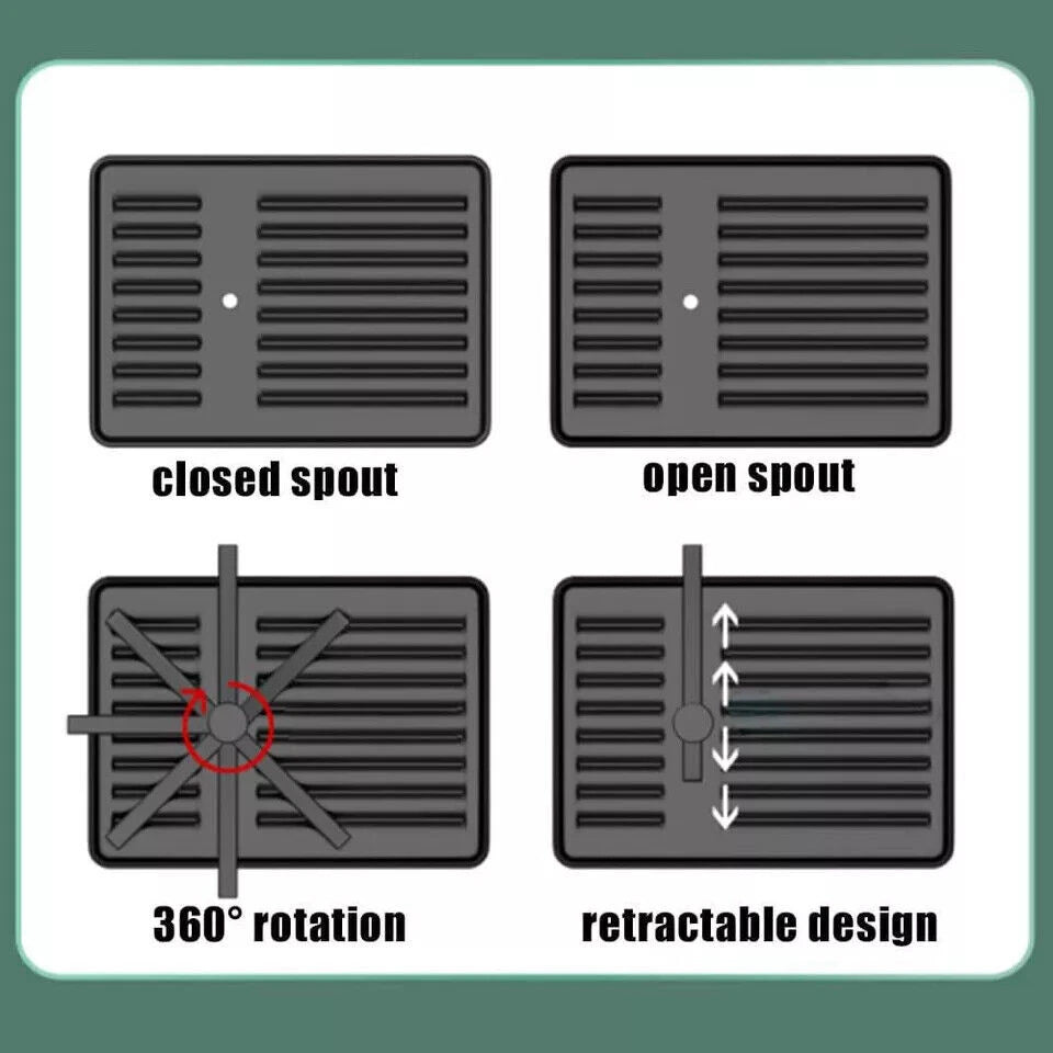 2 Tier Kitchen Sink Dish Drainer Rack With Drip Tray Cutlery Holder Plate Rack