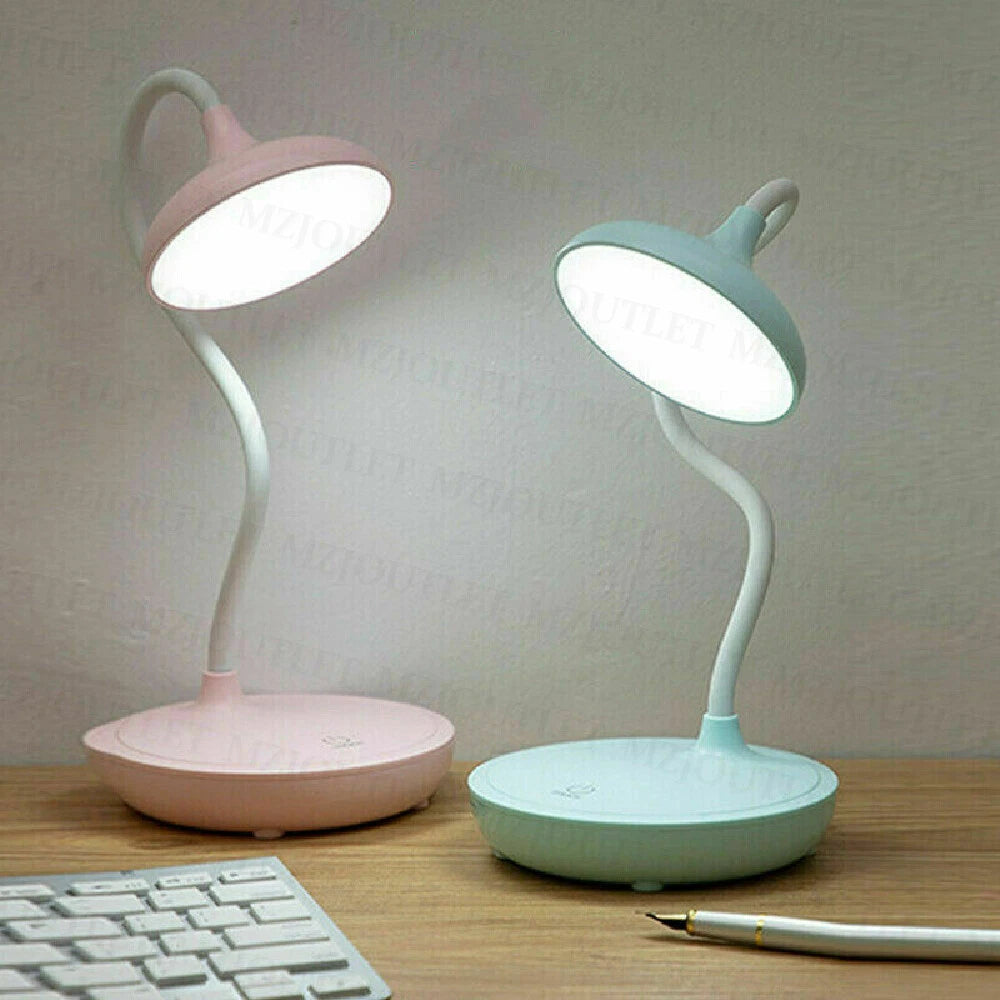 20 LED Flexible Touch Desk Light Bedside Reading Lamp Dimmable USB Rechargeable