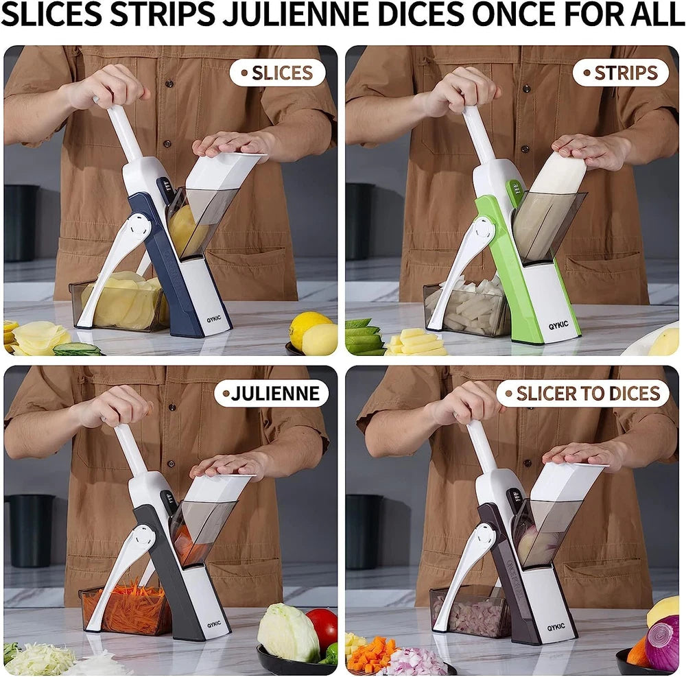 Vegetable Chopper Salad Fruit Mandolin Slicer Food Cutter Dicer Peeler Manual