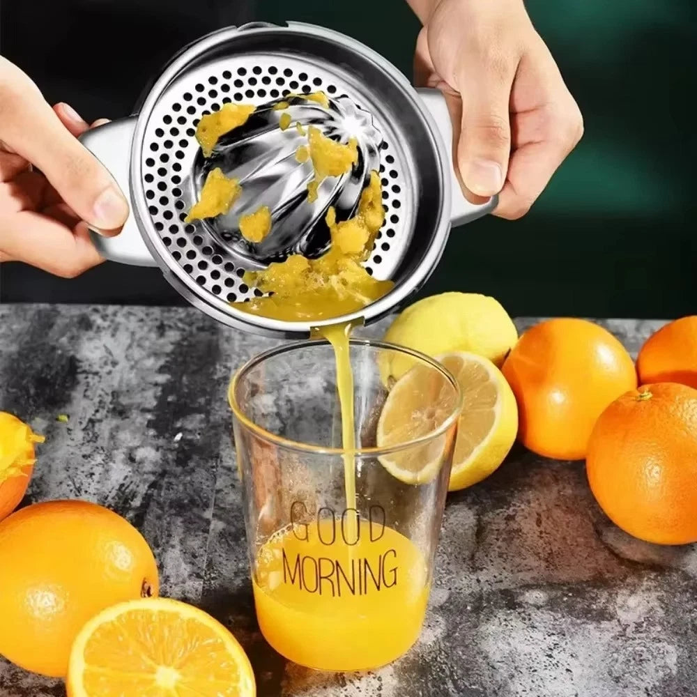 Portable Stainless Steel Lemon Squeezer and Juicer with Bowl Container UK