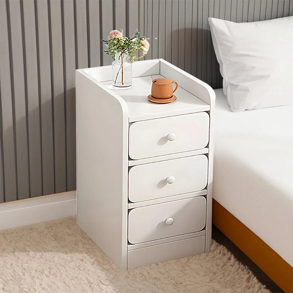Small Slim Bedside Table Sofa End Side Table Nightstand Bedroom Drawer Cabinet