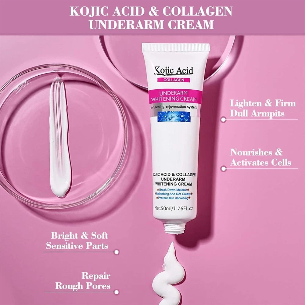 Kojic Acid Skin Cream - Korean Whitening Care & Underarm Cream for Intimate Area