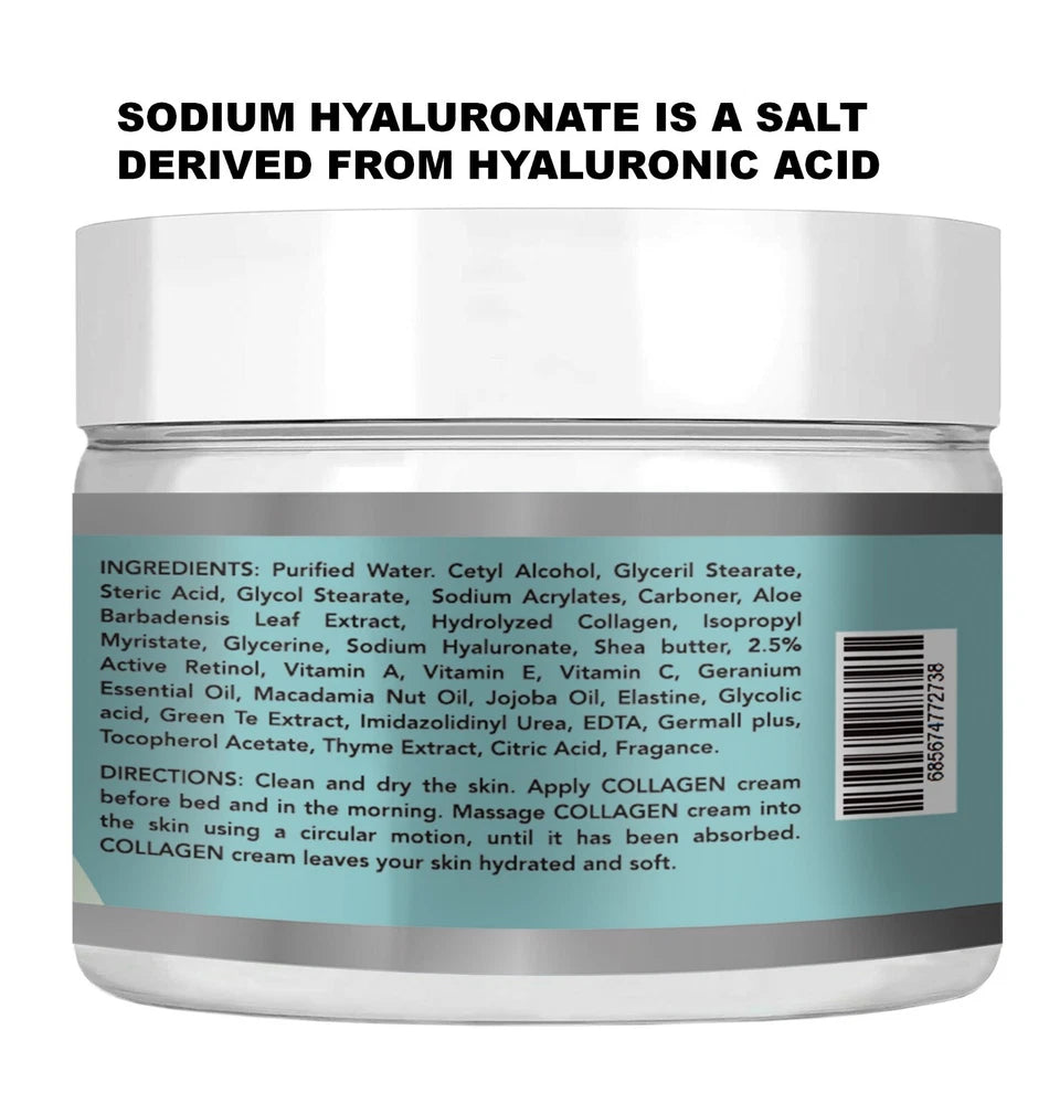 COLLAGEN & ELASTIN SKIN CREAM Firming Face Care Anti Aging Wrinkle Beauty 8 oz.