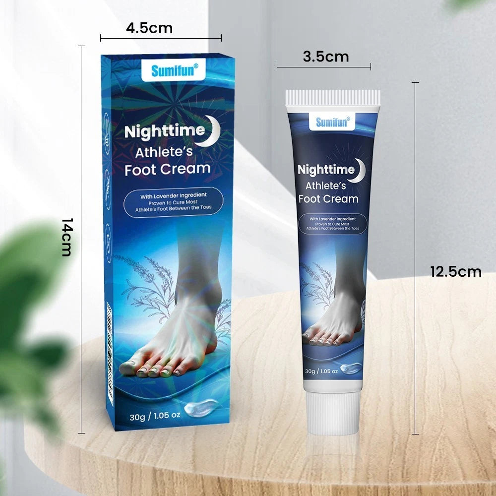 New Natural Nighttime Athlete's Foot 30g Cream Proven Cure Between Toes Lavender