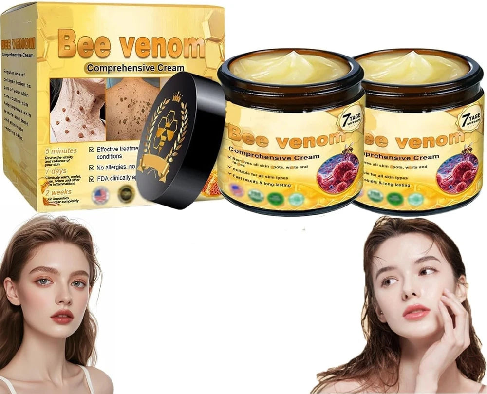 2Pcs Bee Venom Cream, Bee Venom Skin Treatment Cream, Bee Venom Wrinkle Removal
