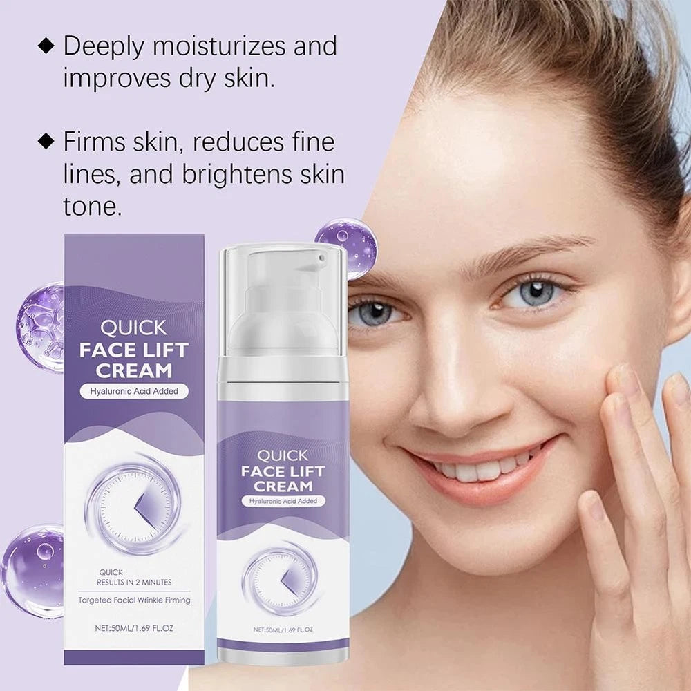 Face Lift Cream Serum Anti Ageing Moisturiser Hyaluronic Acid Added Tighte *