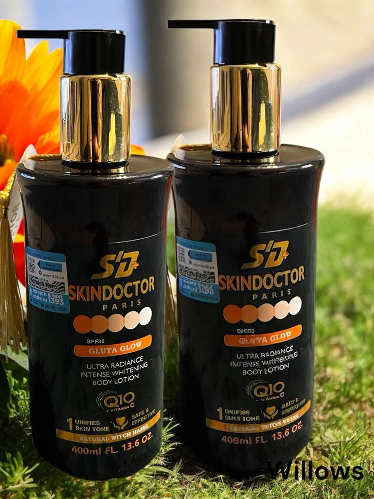 Skin Doctor Gluta Glow Skin Whitening Lotion Body Milk 400ml SPF 30 (ORIGINAL)