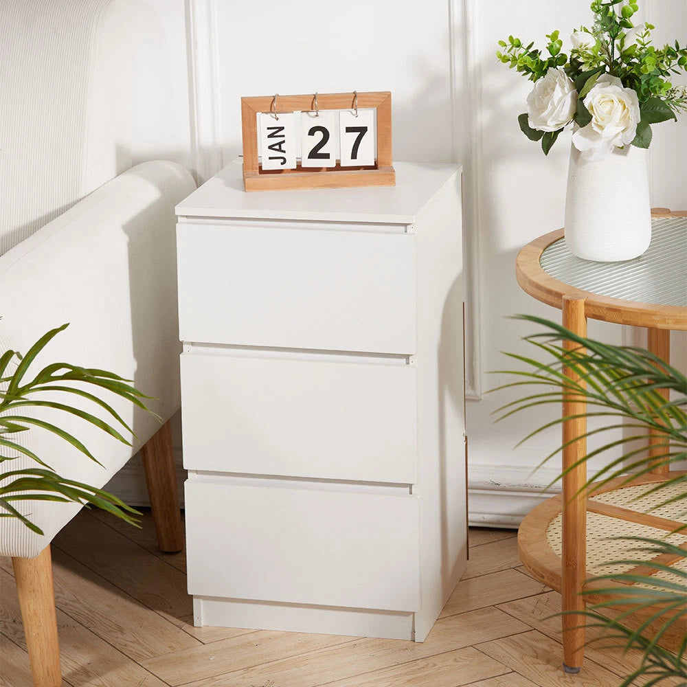 Bedside Table Drawer Cabinet End Side Table Bedroom Furniture Storage Nightstand