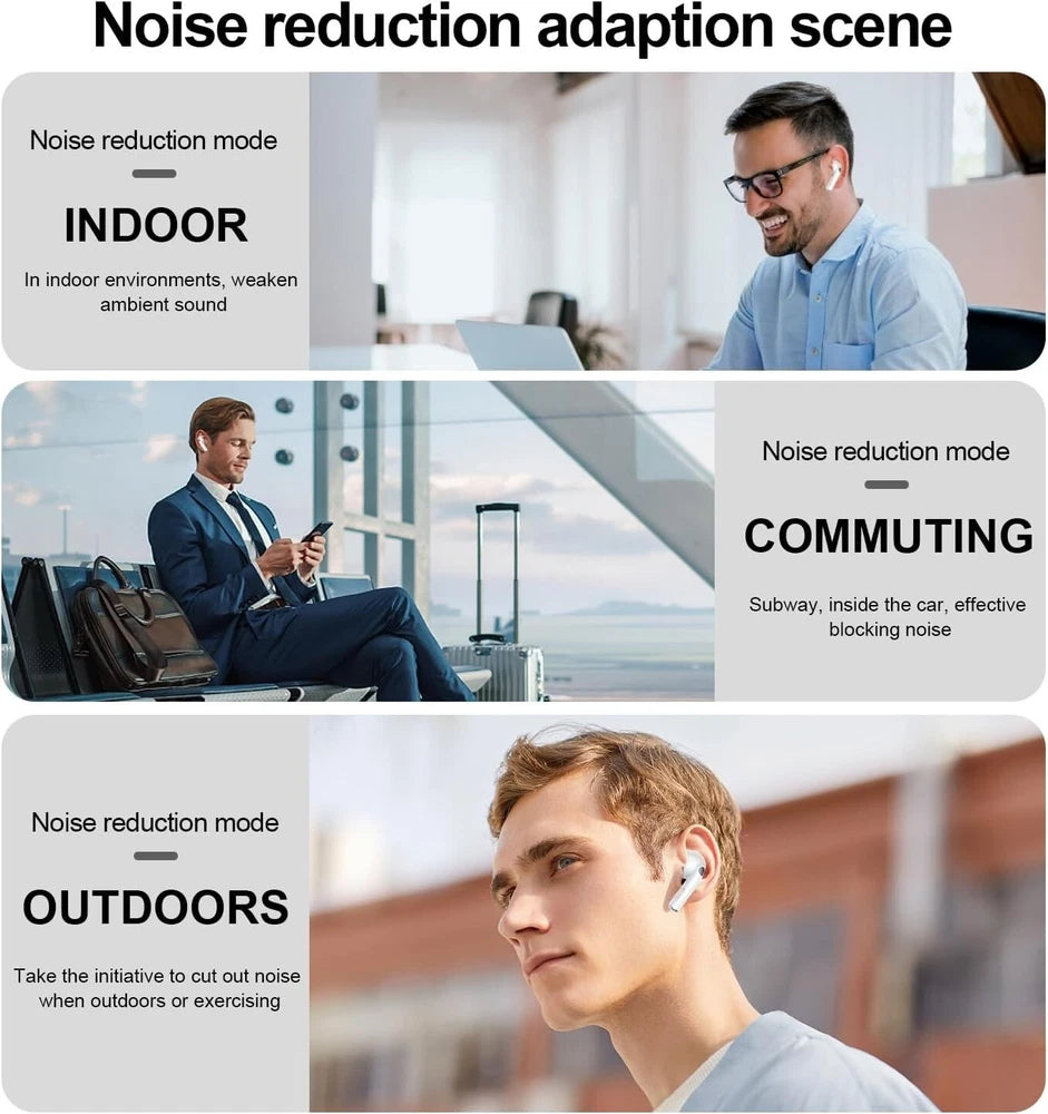 TWS Wireless Earbuds Touchscreen Bluetooth 5.4 Earphones For iPhone & Android